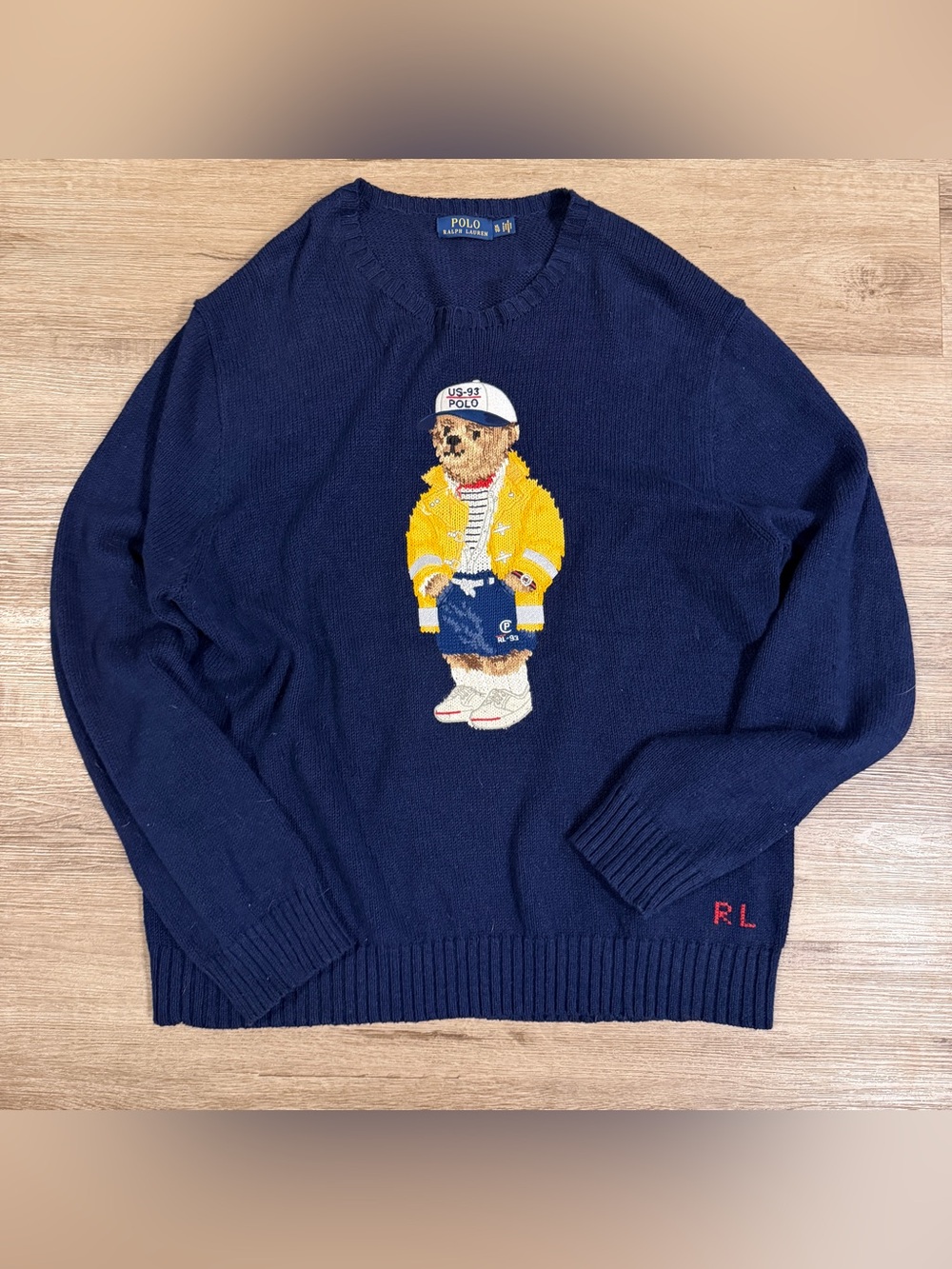 Polo Ralph Lauren Men’s CP-93 Sailing Nautical Bear Sweater Navy Size XL